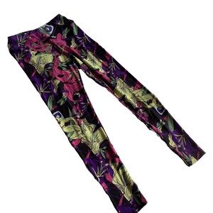 LuLaRoe Sleeping Beauty Villains Maleficent Disney Floral Leggings OS.